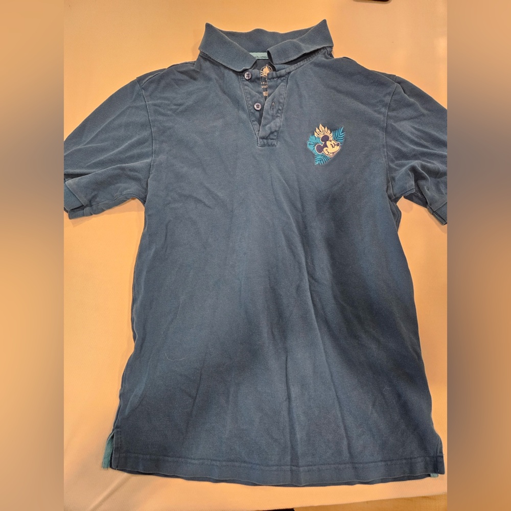 Disney Blue Mickey Mouse Logo Polo